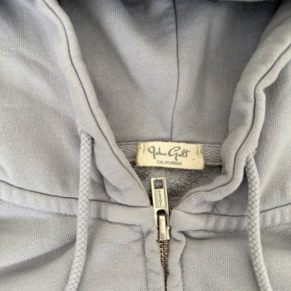 Brandy Melville Light Blue Zip-Up Hoodie - Picture 3 of 4